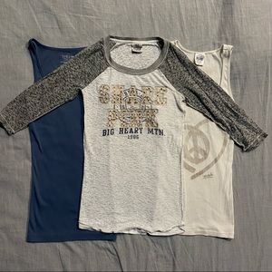 3pack - Victoria’s Secret XTRA Small tops, one target tank XTRA small